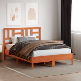 vidaXL Kopfteil Wachsbraun 150 cm Massivholz Kiefer