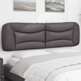 vidaXL Kopfteil-Kissen Grau 180 cm Kunstleder