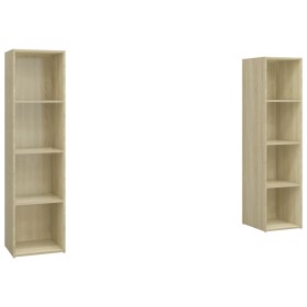 vidaXL TV-Schränke 2 Stk. Sonoma-Eiche 142,5x35x36,5 cm Holzwerkstoff