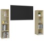 vidaXL TV-Schränke 2 Stk. Sonoma-Eiche 142,5x35x36,5 cm Holzwerkstoff vidaXL TV-Schränke 2 Stk. Sonoma-Eiche 142,5x35x36,5 cm Holzwerkstoff