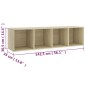 vidaXL TV-Schränke 2 Stk. Sonoma-Eiche 142,5x35x36,5 cm Holzwerkstoff vidaXL TV-Schränke 2 Stk. Sonoma-Eiche 142,5x35x36,5 cm Holzwerkstoff