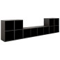 vidaXL 5-tlg. TV-Schrank-Set Grau Holzwerkstoff vidaXL 5-tlg. TV-Schrank-Set Grau Holzwerkstoff