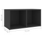 vidaXL 5-tlg. TV-Schrank-Set Grau Holzwerkstoff vidaXL 5-tlg. TV-Schrank-Set Grau Holzwerkstoff