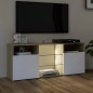 vidaXL TV-Schrank mit LED-Leuchten Weiß Sonoma-Eiche 120x30x50 cm vidaXL TV-Schrank mit LED-Leuchten Weiß Sonoma-Eiche 120x30x50 cm