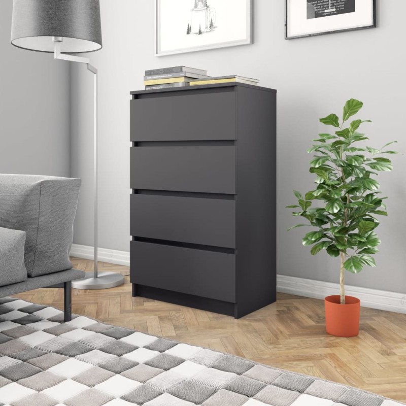 vidaXL Sideboard Grau 60x35x98,5 cm Holzwerkstoff vidaXL Sideboard Grau 60x35x98,5 cm Holzwerkstoff