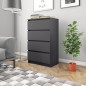 vidaXL Sideboard Grau 60x35x98,5 cm Holzwerkstoff vidaXL Sideboard Grau 60x35x98,5 cm Holzwerkstoff