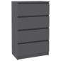 vidaXL Sideboard Grau 60x35x98,5 cm Holzwerkstoff vidaXL Sideboard Grau 60x35x98,5 cm Holzwerkstoff