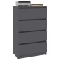 vidaXL Sideboard Grau 60x35x98,5 cm Holzwerkstoff vidaXL Sideboard Grau 60x35x98,5 cm Holzwerkstoff