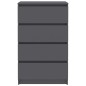 vidaXL Sideboard Grau 60x35x98,5 cm Holzwerkstoff vidaXL Sideboard Grau 60x35x98,5 cm Holzwerkstoff