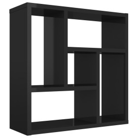 vidaXL Wandregal Hochglanz-Schwarz 45,1x16x45,1 cm Holzwerkstoff