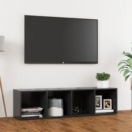 vidaXL TV-Schrank Grau 142,5x35x36,5 cm Holzwerkstoff