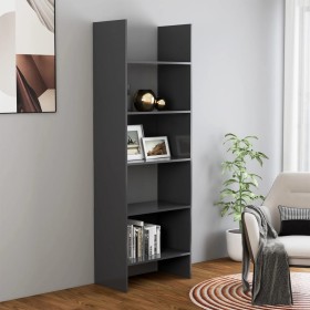 vidaXL Bücherregal Grau 60x35x180 cm Holzwerkstoff