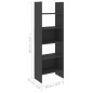 vidaXL Bücherregal Grau 60x35x180 cm Holzwerkstoff vidaXL Bücherregal Grau 60x35x180 cm Holzwerkstoff