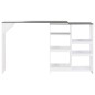 vidaXL Bartisch mit Beweglichem Regal Weiß 138x39x110 cm vidaXL Bartisch mit Beweglichem Regal Weiß 138x39x110 cm
