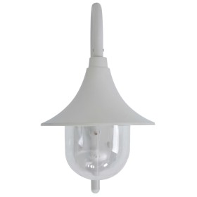 vidaXL Garten-Wandleuchte E27 42 cm Aluminium Weiß 