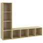 vidaXL TV-Schränke 2 Stk. Sonoma-Eiche 142,5x35x36,5 cm Holzwerkstoff vidaXL TV-Schränke 2 Stk. Sonoma-Eiche 142,5x35x36,5 cm Holzwerkstoff