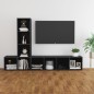 vidaXL 3-tlg. TV-Schrank-Set Hochglanz-Grau Holzwerkstoff vidaXL 3-tlg. TV-Schrank-Set Hochglanz-Grau Holzwerkstoff