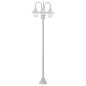 vidaXL Garten-Pollerleuchte E27 220 cm Aluminium 3-Laterne Weiß vidaXL Garten-Pollerleuchte E27 220 cm Aluminium 3-Laterne Weiß
