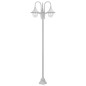 vidaXL Garten-Pollerleuchte E27 220 cm Aluminium 3-Laterne Weiß vidaXL Garten-Pollerleuchte E27 220 cm Aluminium 3-Laterne Weiß