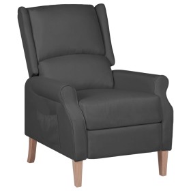 vidaXL Relaxsessel Verstellbar Dunkelgrau Stoff