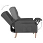 vidaXL Relaxsessel Verstellbar Dunkelgrau Stoff vidaXL Relaxsessel Verstellbar Dunkelgrau Stoff