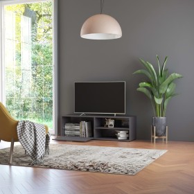 vidaXL TV-Schrank Hochglanz-Grau 120x34x37 cm Holzwerkstoff