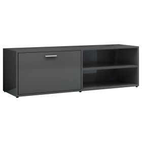 vidaXL TV-Schrank Hochglanz-Grau 120x34x37 cm Holzwerkstoff