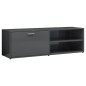 vidaXL TV-Schrank Hochglanz-Grau 120x34x37 cm Holzwerkstoff
