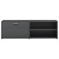 vidaXL TV-Schrank Hochglanz-Grau 120x34x37 cm Holzwerkstoff
