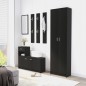 vidaXL Flurmöbel-Set Schwarz Holzwerkstoff vidaXL Flurmöbel-Set Schwarz Holzwerkstoff