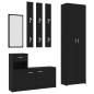 vidaXL Flurmöbel-Set Schwarz Holzwerkstoff vidaXL Flurmöbel-Set Schwarz Holzwerkstoff