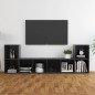 vidaXL 3-tlg. TV-Schrank-Set Grau Holzwerkstoff vidaXL 3-tlg. TV-Schrank-Set Grau Holzwerkstoff