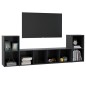 vidaXL 3-tlg. TV-Schrank-Set Grau Holzwerkstoff vidaXL 3-tlg. TV-Schrank-Set Grau Holzwerkstoff