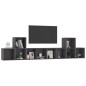 vidaXL 5-tlg. TV-Schrank-Set Grau Holzwerkstoff vidaXL 5-tlg. TV-Schrank-Set Grau Holzwerkstoff