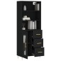 Highboard Schwarz 69,5x34x180 cm Holzwerkstoff Highboard Schwarz 69,5x34x180 cm Holzwerkstoff