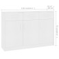 vidaXL Sideboard Weiß 110x30x75 cm Holzwerkstoff vidaXL Sideboard Weiß 110x30x75 cm Holzwerkstoff