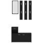 vidaXL Garderobenset Flur Schwarz 100x25x76,5 cm Holzwerkstoff vidaXL Garderobenset Flur Schwarz 100x25x76,5 cm Holzwerkstoff