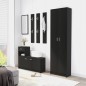 vidaXL Garderobenset Flur Schwarz 100x25x76,5 cm Holzwerkstoff vidaXL Garderobenset Flur Schwarz 100x25x76,5 cm Holzwerkstoff