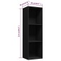 vidaXL Bücherregal/TV-Schrank Schwarz 36x30x114 cm Holzwerkstoff vidaXL Bücherregal/TV-Schrank Schwarz 36x30x114 cm Holzwerkstoff