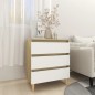 vidaXL Sideboard Weiß und Sonoma-Eiche 60x35x69 cm Holzwerkstoff vidaXL Sideboard Weiß und Sonoma-Eiche 60x35x69 cm Holzwerkstoff