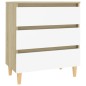 vidaXL Sideboard Weiß und Sonoma-Eiche 60x35x69 cm Holzwerkstoff vidaXL Sideboard Weiß und Sonoma-Eiche 60x35x69 cm Holzwerkstoff