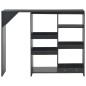 vidaXL Bartisch mit Beweglichem Regal Schwarz 138x39x110 cm vidaXL Bartisch mit Beweglichem Regal Schwarz 138x39x110 cm