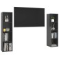 vidaXL TV-Schränke 2 Stk. Hochglanz-Grau 142,5x35x36,5cm Holzwerkstoff vidaXL TV-Schränke 2 Stk. Hochglanz-Grau 142,5x35x36,5cm Holzwerkstoff
