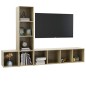 vidaXL 3-tlg. TV-Schrank-Set Sonoma-Eiche Holzwerkstoff vidaXL 3-tlg. TV-Schrank-Set Sonoma-Eiche Holzwerkstoff