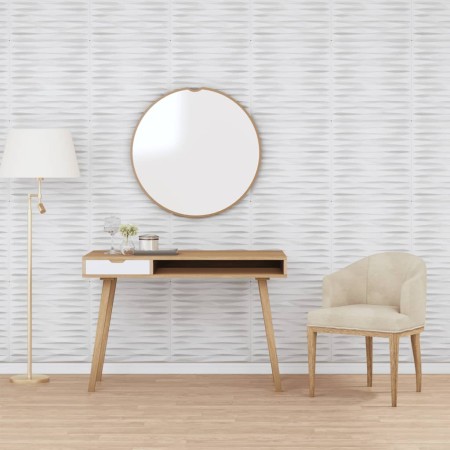 vidaXL Wandpaneele 24 Stk. Weiß 50x50 cm EPS 6 m² Stein