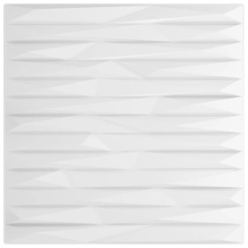 vidaXL Wandpaneele 24 Stk. Weiß 50x50 cm EPS 6 m² Stein