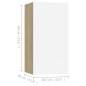 vidaXL TV-Schränke 4 Stk. Weiß Sonoma-Eiche 30,5x30x60cm Holzwerkstoff vidaXL TV-Schränke 4 Stk. Weiß Sonoma-Eiche 30,5x30x60cm Holzwerkstoff