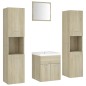 vidaXL Badmöbel-Set Sonoma-Eiche Holzwerkstoff vidaXL Badmöbel-Set Sonoma-Eiche Holzwerkstoff