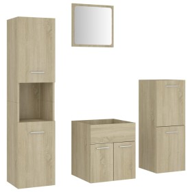 vidaXL Badmöbel-Set Sonoma-Eiche Holzwerkstoff