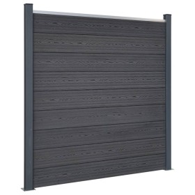 vidaXL Zaunelement-Set Grau 872x186 cm WPC